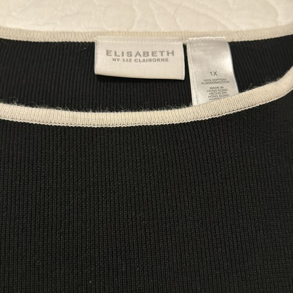Elisabeth by Liz Claiborne black sweater size 1X.  Excellent condition. - Picture 2 of 3